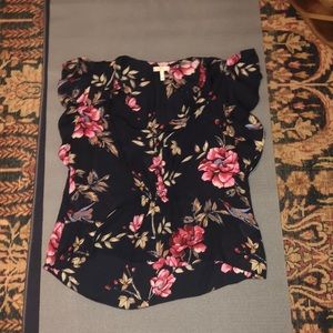 floral/navy blouse